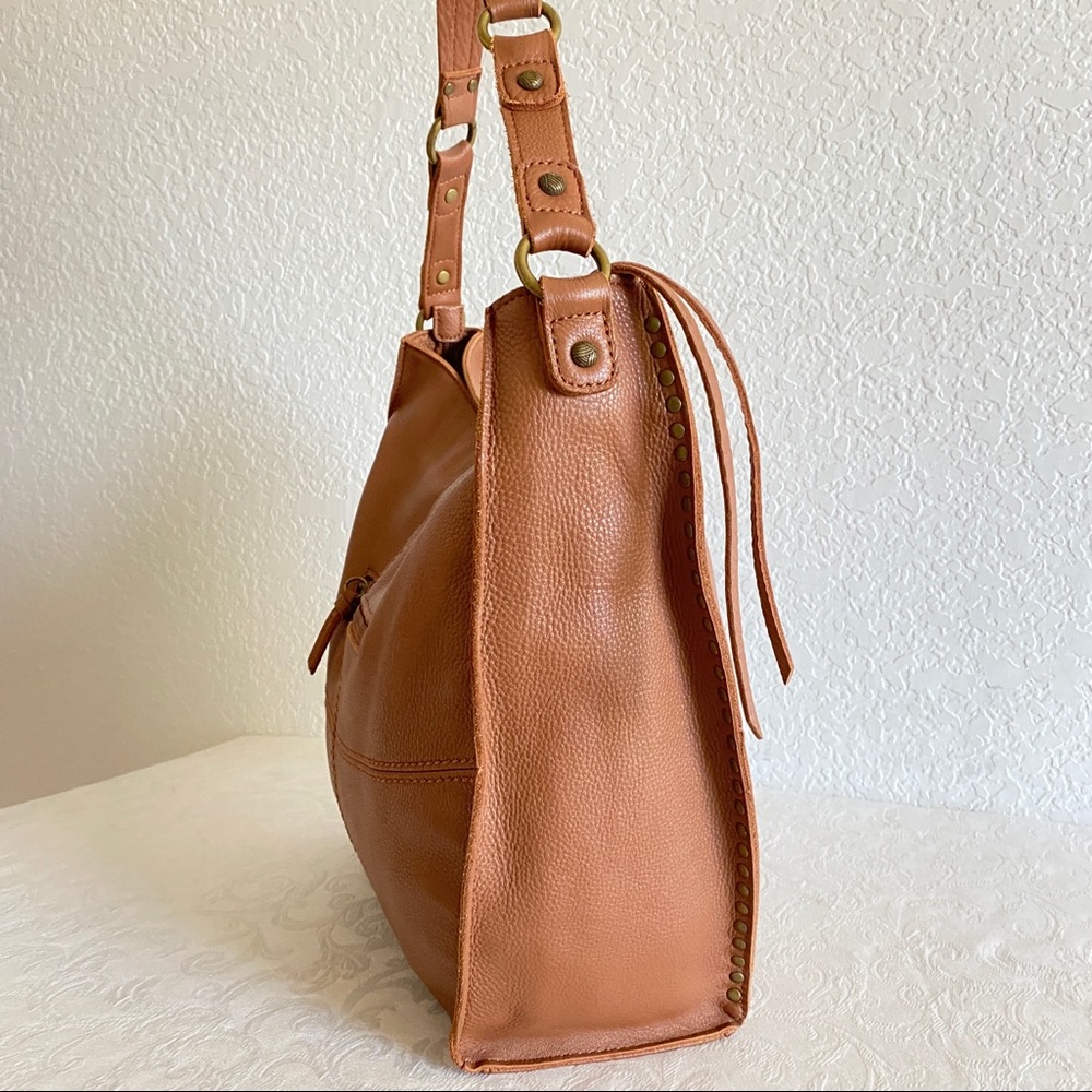The sak brown leather studded hobo bag - Picture 2 of 8
